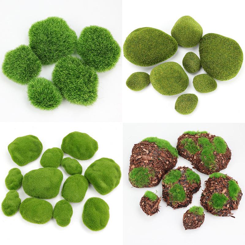 Artificial Plant Wall Accessories with Moss and Grass Decoration