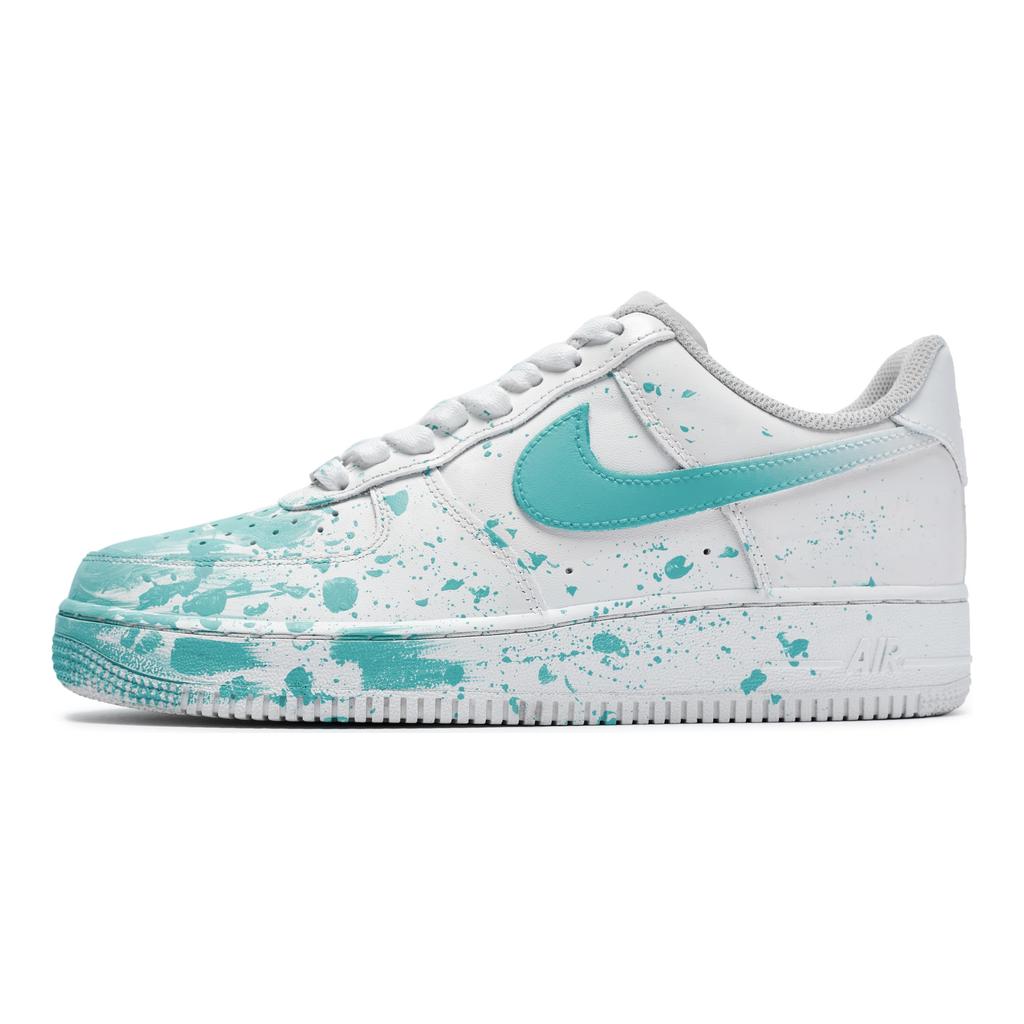 Nike Air Force 1 811 Производство, Масляная Краска На Месте, Специальная Коробка Для Обуви Низкие Кеды Для Скейтборда Женские Бело-Зеленые DH2920-111(Team80-S-BOX)