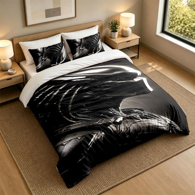 3Pcs Bedding SetPredator Soft Bed Sheet and Two Pillowcases Home Bedroom Decor