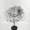 A new summer anti-ultraviolet European and American women's fashion hat, big flower fashion mesh hat, big edge hat.
