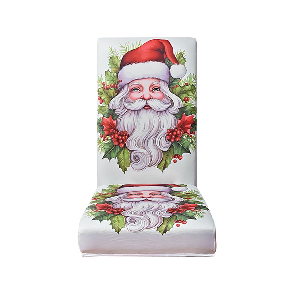Рождественские чехлы на стулья, Высокоэластичные Съемные Моющиеся Чехлы-протекторы для сидений стульев Для Рождественского украшения Декор на Рождественскую тематику