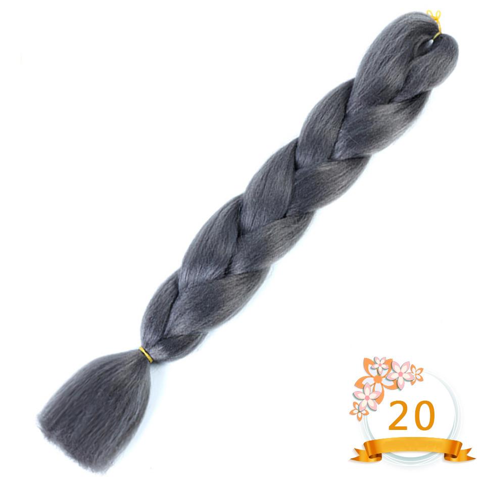 Синтетические плетеные волосы 24 дюйма Jumbo Braid Ombre Jumbo Наращивание волос для женщин DIY Косички для волос Фиолетовый Розовый Желтый Красный