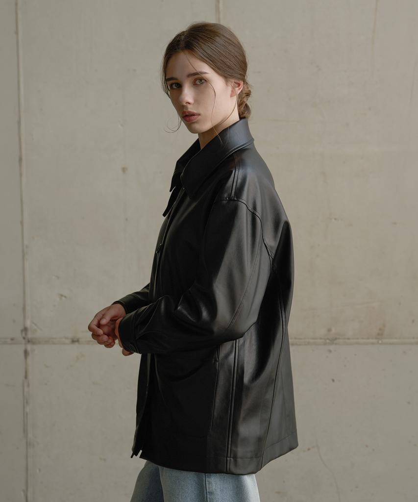 ATA Labelo Vegan Leather Jacket_Black