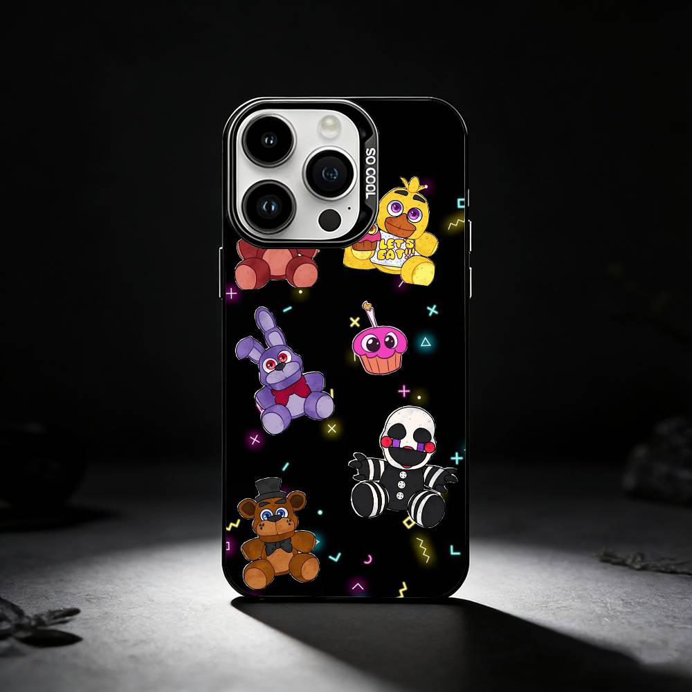 Five Nights At F-Freddys F-Fnaf Phone Case For iPhone 17,16,15,14,13,12,11 Plus,Pro Max,XS,Colored silver phone case