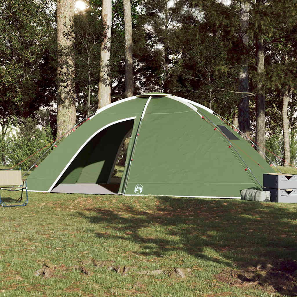 8 Person Camping Tent Green Waterproof