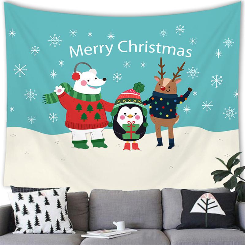 С Рождеством мультфильм снеговик трансграничная поставка гобелен настенное одеяло