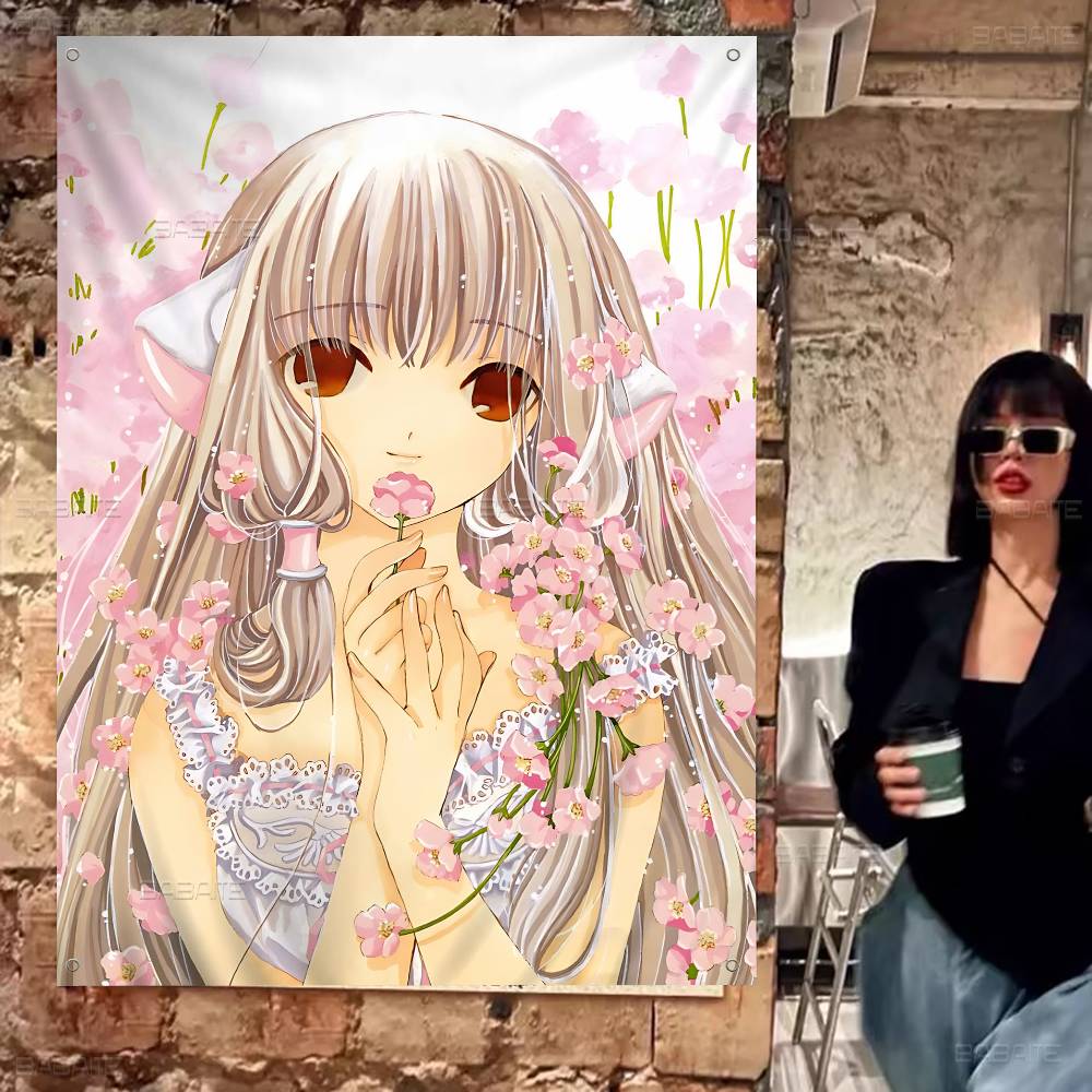 CChobits Мультфильм Классический Аниме Мультфильм Флаг Искусство Научная Фантастика Комната Домашний Декор Настенное Украшение Домашний Декор Баннер