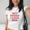 But Daddy I Love Her Pride Baby Tee Y2K Baby Tee Lesbian LGBT Queer Shirt Bisexual Pride Crop Top Summer Short Sleeve T-shirts