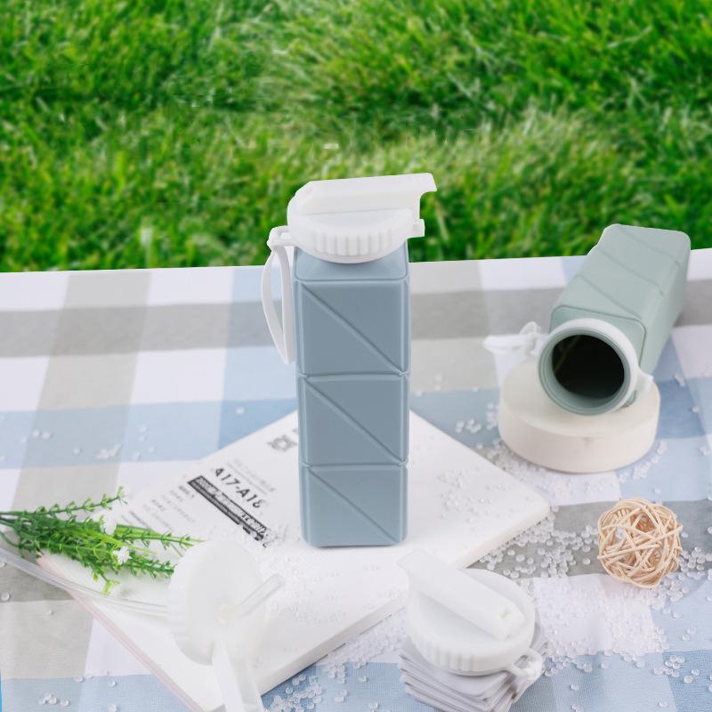 Складная бутылка для воды с герметичным клапаном, многоразовая силиконовая бутылка для воды для путешествий, спортзала, кемпинга, спорта