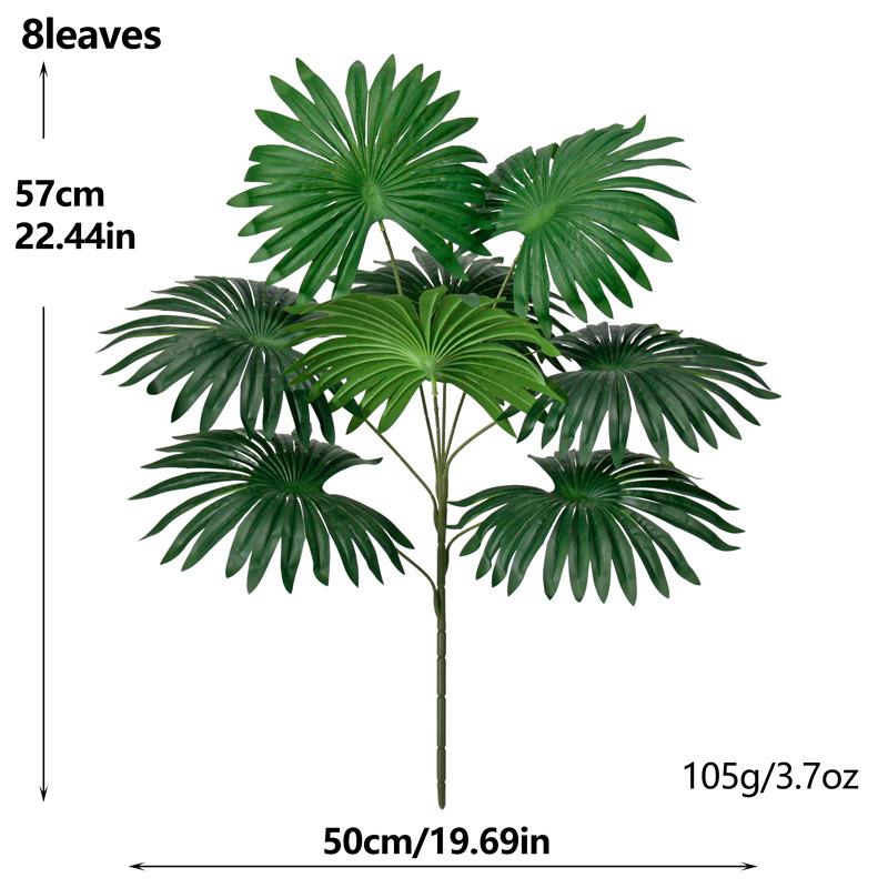 Artificial Green Plants: Large Banana Leaves, Monstera, Spring Feather, Areca Palm & Fan Tail Palm for Home and Garden Decor