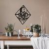 Metal Lotus Wall Art - Moon Flower Ornament, Elegant Hanging Sculpture for Home Decoration, Crafts, and Room Décor