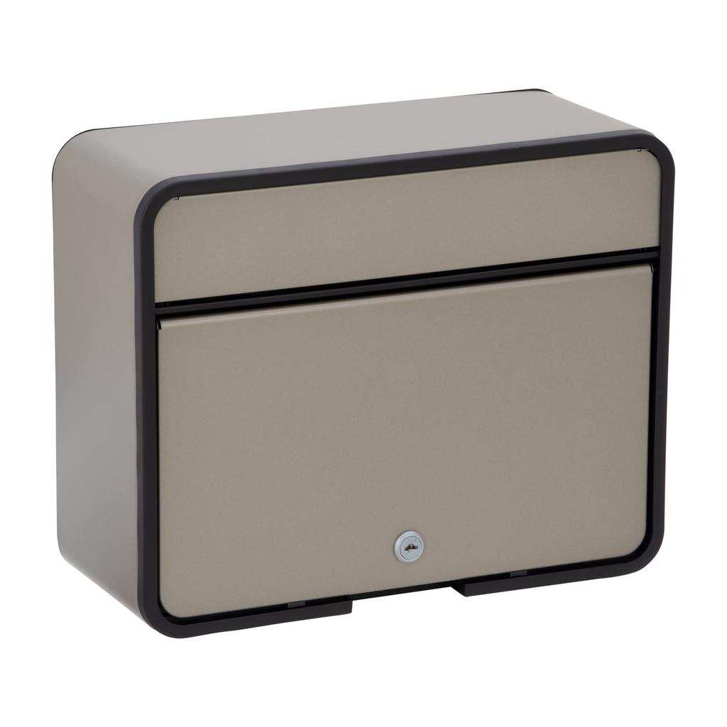 Стальной Почтовый Ящик Green Life с Кулачковым Замком FH-58P(ТГГ) - Подходит для конвертов формата А4 - Титановый серый - 15,0 см (глубина) x 30.0см (высота) х 37,5 см (ширина)