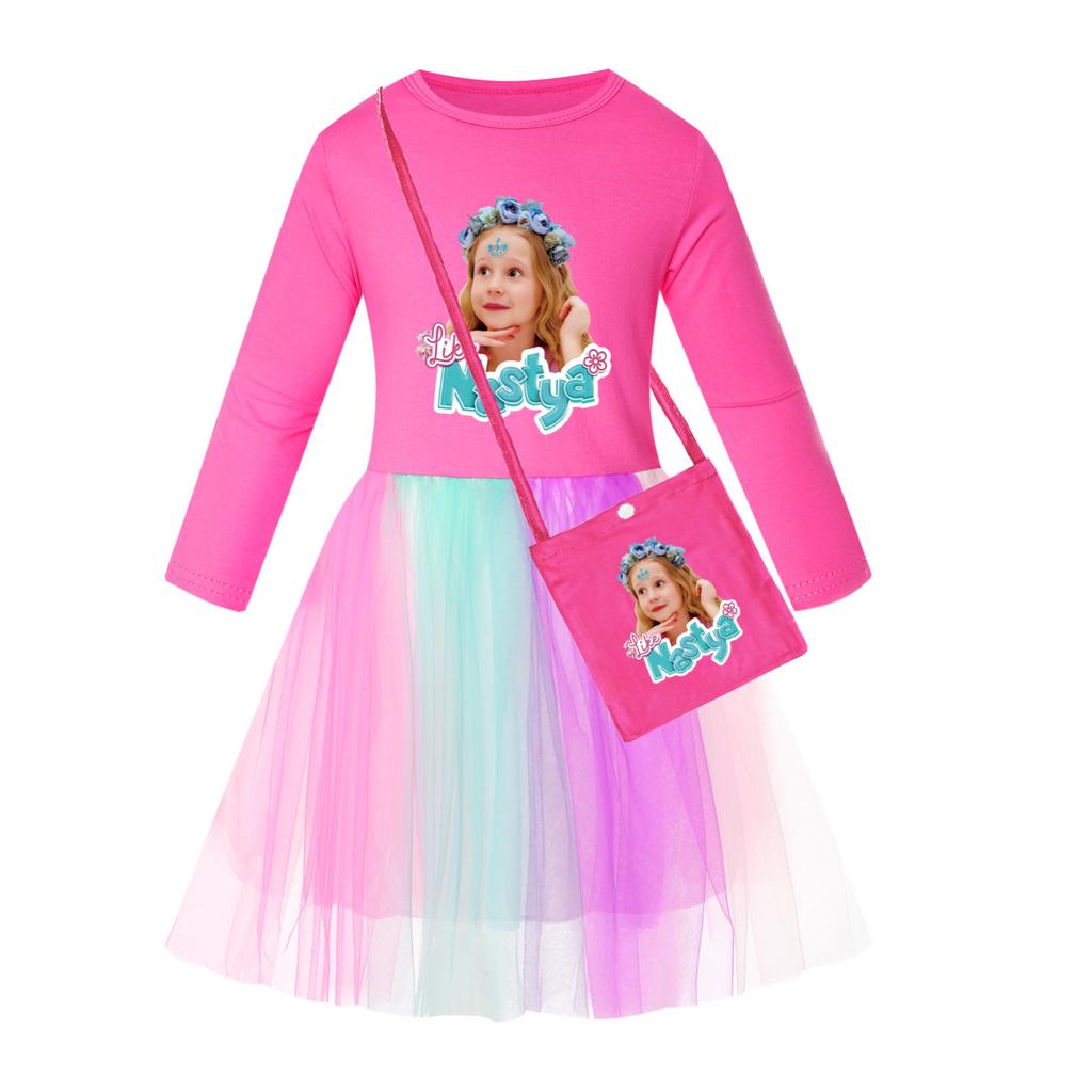 Nastya girls star rainbow lace dress 5530