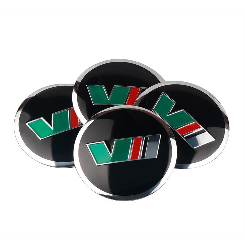Car Sticker 2025 New 4Pcs 56MM Car Aluminum Logo Wheel Center Hub Caps Stickers For Skoda Octavia A5 3 2 VRS Vision Kodiaq Rapid