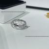 V Gold Xiang Coco 18K Кольца для пары с бриллиантами, стеганый узор, штабелируемые, для женщин