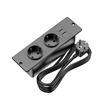Встраиваемая сетевая розетка с 2 розетками и 2 USB-портами, встроенная зарядная станция для мебели для стола, прикроватной тумбочки, шкафа