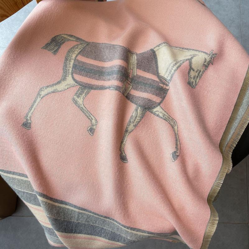 0G Thickened Version Retro Bird Scarf Women's Winter High-end Warm Scarf Imitation Cashmere Shawl