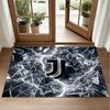 Juventus FC Design Crystal Velvet Rug Soft Decorative Mat for Bedroom Entrance
