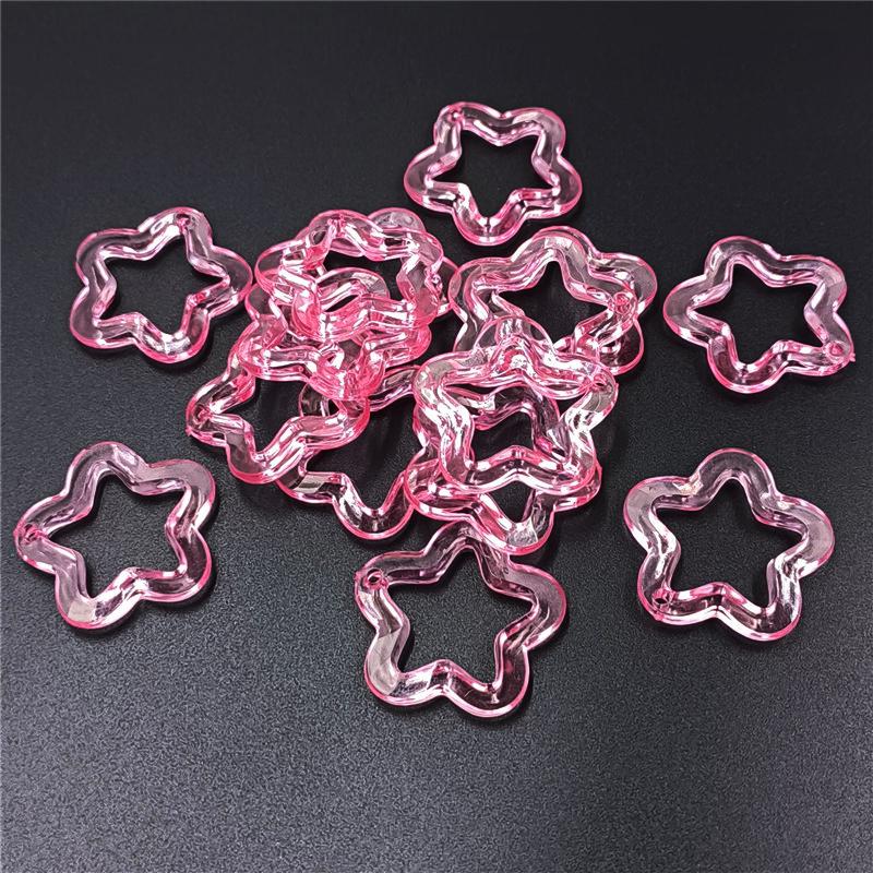 Home Party Supplies Fashion Acrylic DIY Jewelry Accessories 30mm Star Loose Beads for Bracelet Earring Making Material Transparent Charms Creative