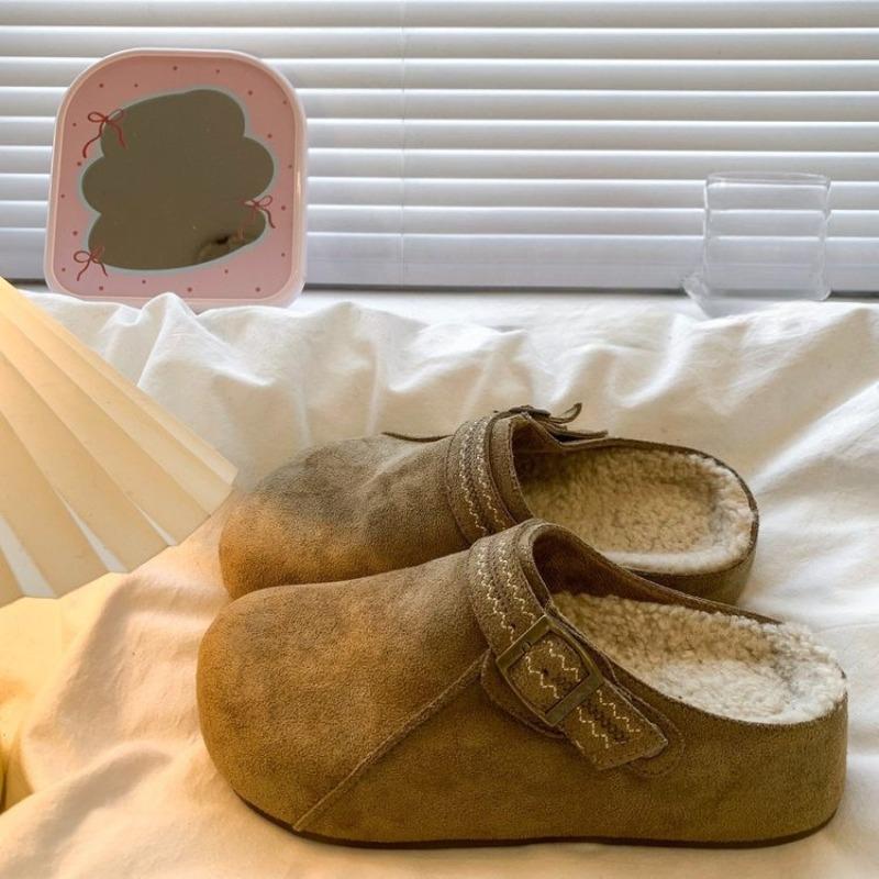 Женские woolen туфли Baotou Dabiao Plus - Новая модель с широким носком на толстой подошве, шлепанцы