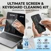Anti-Static Screen Cleaner Spray Set with Cloth Dusting Brush Soft Cleaning Tool Kit for Smart Phone Laptop TV PC Monitor (2oz)