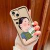 Cartoon Milk Tea Girl Phone Case for iPhone Samsung Galaxy Xiaomi Redmi POCO HUAWEI Honor Shockproof Rubber Soft Flexible Cover Casing