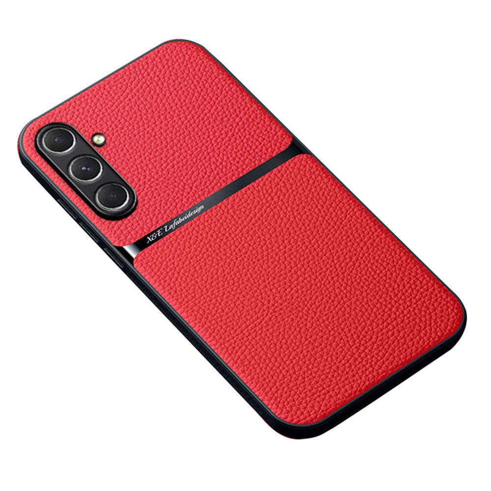 For Samsung Galaxy A36 5G Magnetic Case Litchi Texture Slim Soft TPU + PU Leather Phone Cover