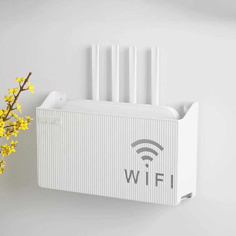 1PC Router Projector Multi-function Plastic Organizer Surveillance Bracket Hole-Free Wifi Rack Wall Mounted Storage Holder