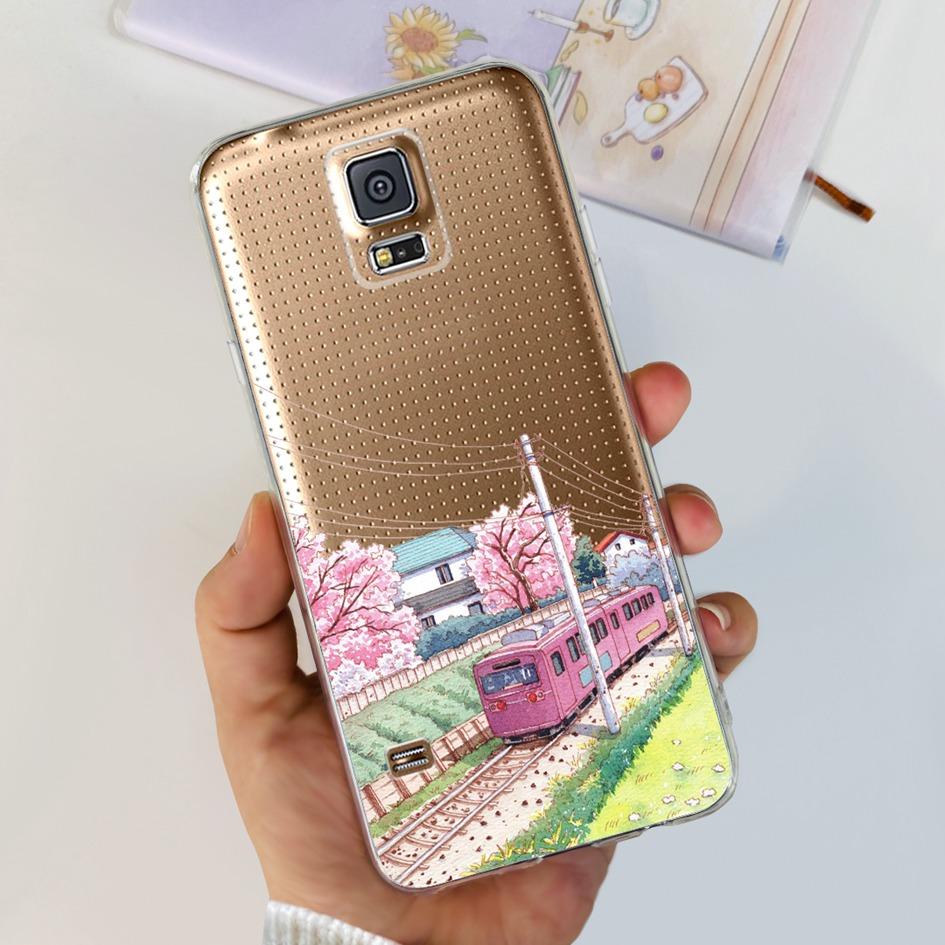 For Samsung S5 Case Cute Cartoon Soft Silicone Phone Back Cover For Samsung Galaxy S5 S 5 i9600 TPU Bumper on Galaxy S5 Neo Capa