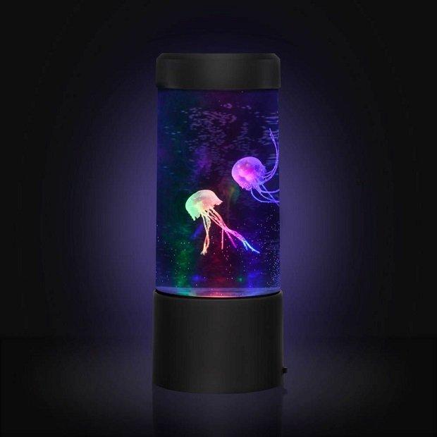 Lampka z meduzami lampka nocna lampa akwarium meduzy prezent dla dziecka
