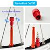 Presta Valve Adaptor for Schrader Pump F/V Valve Core Fitting Tool 2 In 1 Bicycle Nozzle Convertor Aluminum Anodized
