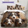Border Collie Pattern Bedding Home Decoration Birthday Gift (1 * duvet cover + 2 * pillowcase, without core)
