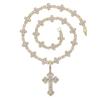 Collar Hop Para Hombre Cross Pendant with Cuban Chain CZ Jewelry Set Ready Stock Bulk