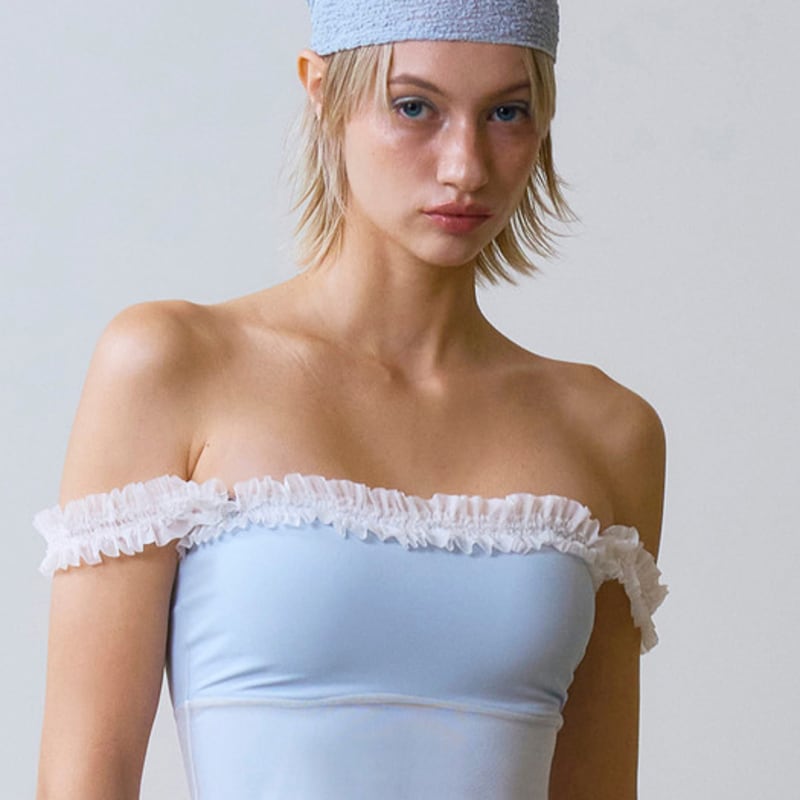 VINAJ Lace Head Scarf (Baby Blue)