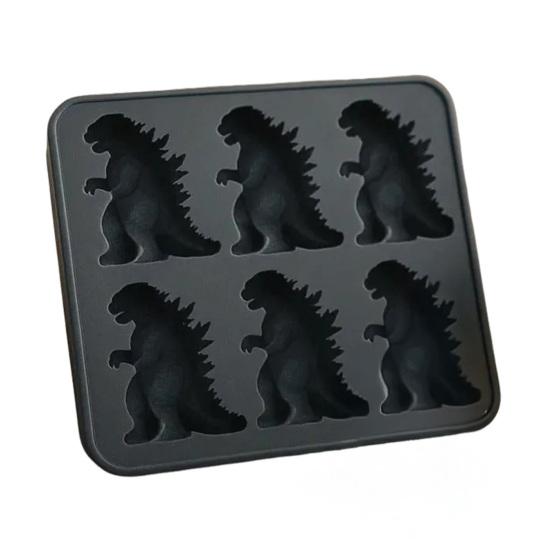 Форма для льда из пищевого силикона, лоток для льда в форме динозавра с 6 полостями, легко заполняемый, снимаемый, аксессуар для коктейлей и вечеринок