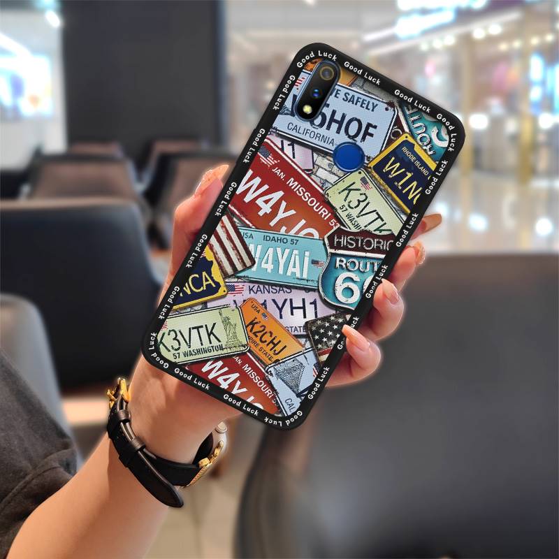 Back Cover Anti-dust Phone Case For OPPO Realme 3 Pro/X Lite Cartoon Silicone Fashion Design Anti-knock Soft case Cute