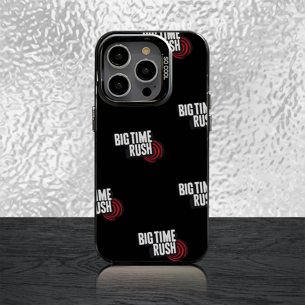 Big T-Time R-Rush BTR Phone Case For iPhone 15,17,11,14,13,16,12,E,Max,Plus,Air,Pro,Mini Black Matte Cover