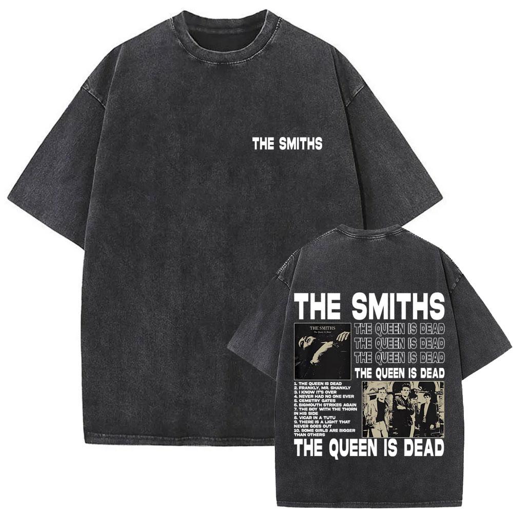 Rock Band The Smiths Более громкая Винтажная стираная футболка Альтернативная s Инди Морисси Футболка The Queen Is Dead Футболки Унисекс