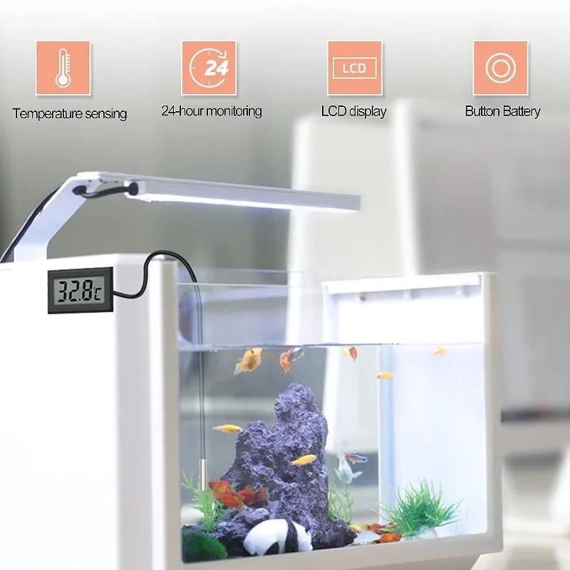 Mini Digital LCD Indoor Convenient Temperature Sensor Humidity Meter Thermometer Hygrometer Gauge Instruments Cable Measurement 2