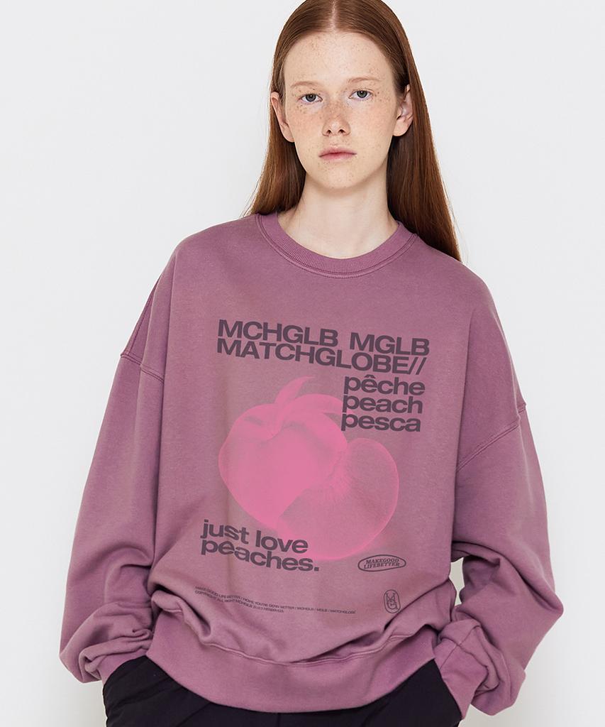 MATCHGLOBE Another Peach Sweatshirt (Deep Pink)