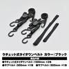 Daytona Motorcycle Tie Down Belt Sub Belt Set of 2 Ratchet Type Load Capacity 300kg Belt Width 25mm Black 42041