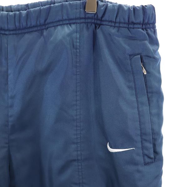 Nike 90-е 00-е Белый ярлык Старая хлопковая набивка Длинные брюки XL Синий Спорт Мужской Б/У