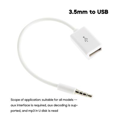 Аудиокабель 3,5 мм «папа» — USB «мама» USB — Aux Jack Аудиокабель 3,5 мм Кабель-переходник для устройств с AUX Audio Jack