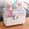 First Aid Kit Storage Box Drawer Sundries Organizer Folding Medicine Chest Storage Large Capacity Plastic Tier Medicine Boxes