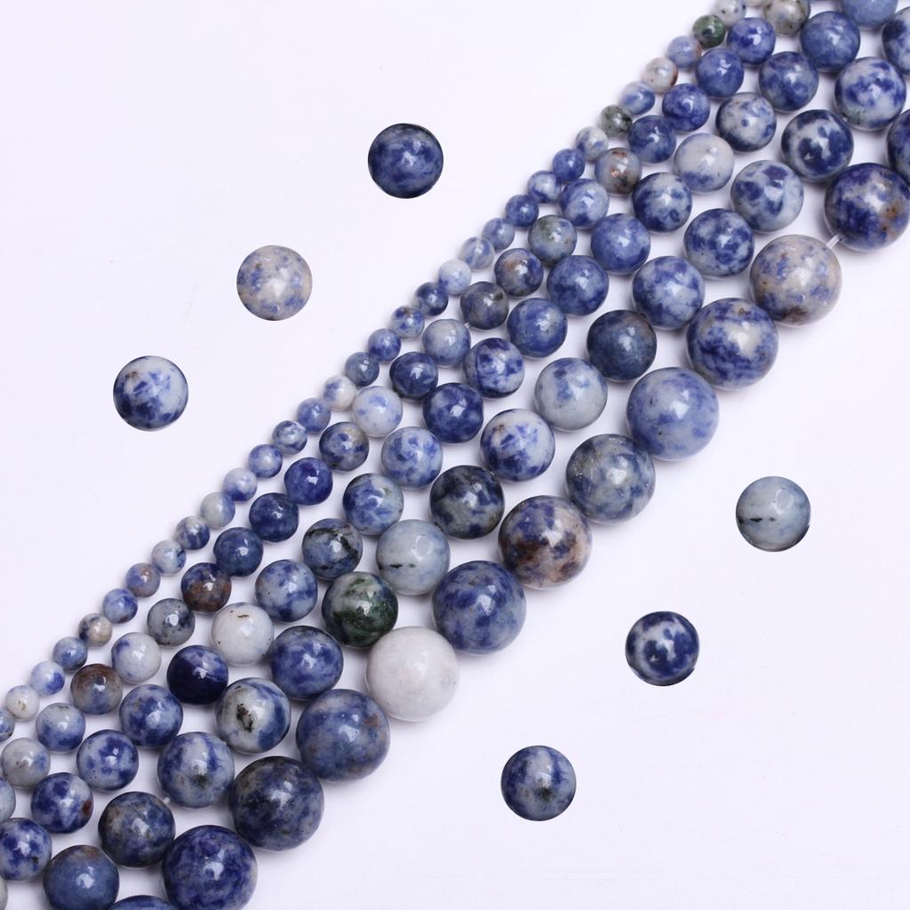 Креативные аксессуары из бисера, модный браслет, ожерелье, аксессуары, круглые бусины из натурального камня, 40-15 шт., ручная работа, сделай сам, 4, 6, 8, 10, 12 мм, для изготовления ювелирных изделий