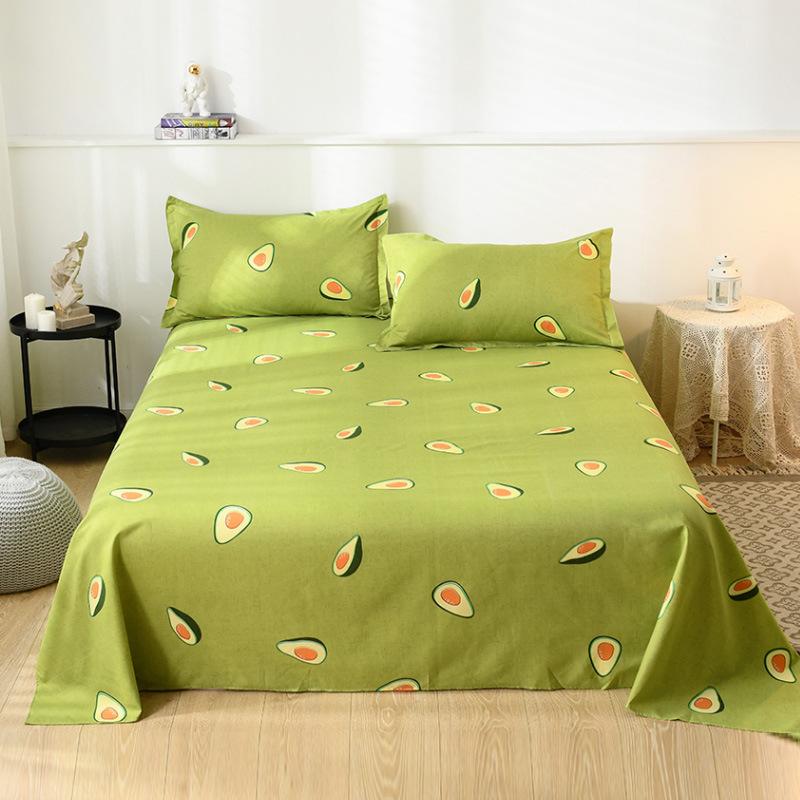 INS Style Bed Sheet One-Piece Winter 1.8m Double Bed 1.2m Student Dormitory Single Bed Minimalist Washed Cotton Quilt