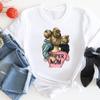 (Asian Size) T Shirt Women Print Tee Top Cartoon Love Mom Mama Mother Fashion Female Clothing Short Sleeve Graphic T-shirts