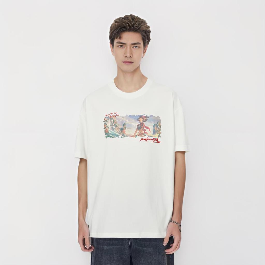 Футболка Li Ning X League Of Legends Collaboration Pool Party Series с принтом в виде букв, удобная, дышащая, свободная, с коротким рукавом AHSUA63-1