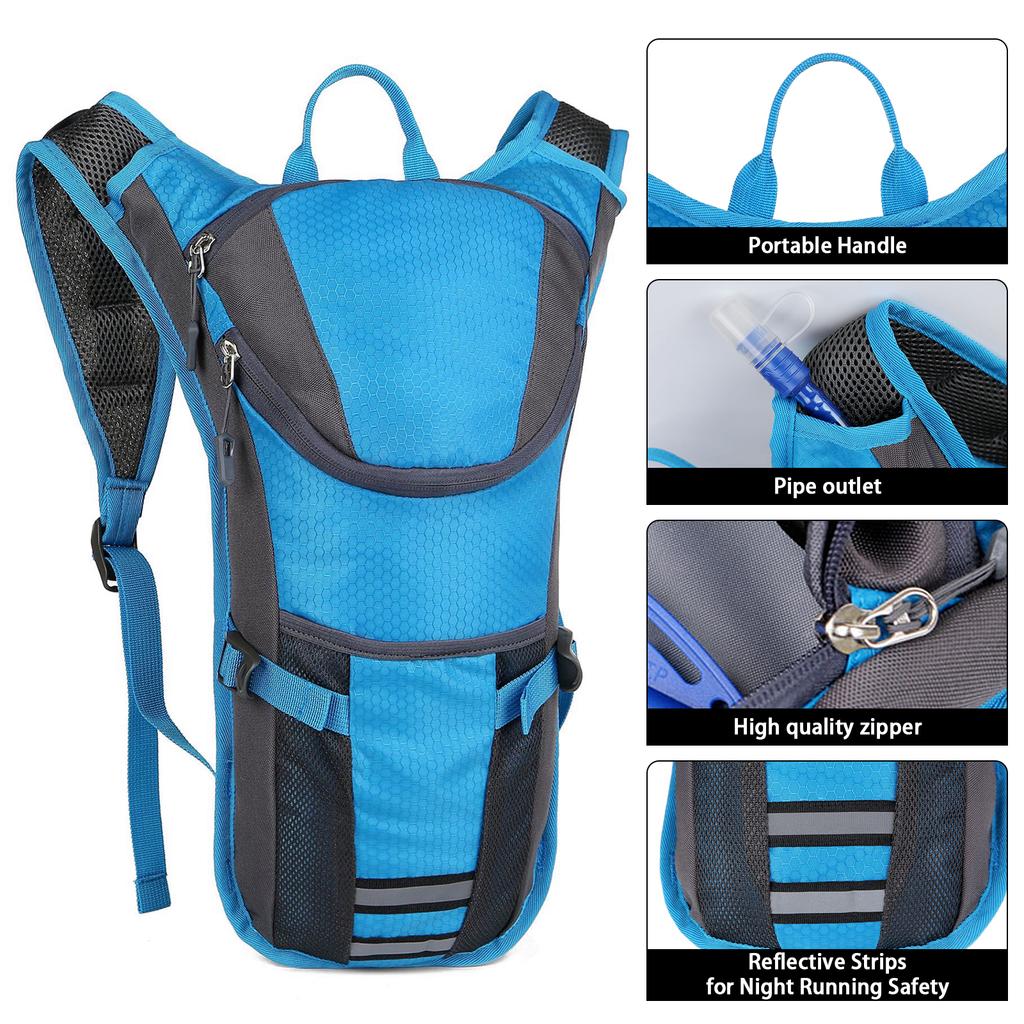 Рюкзак для гидратации, нейлоновый походный рюкзак, рюкзак с водным пузырем для езды на велосипеде, бега