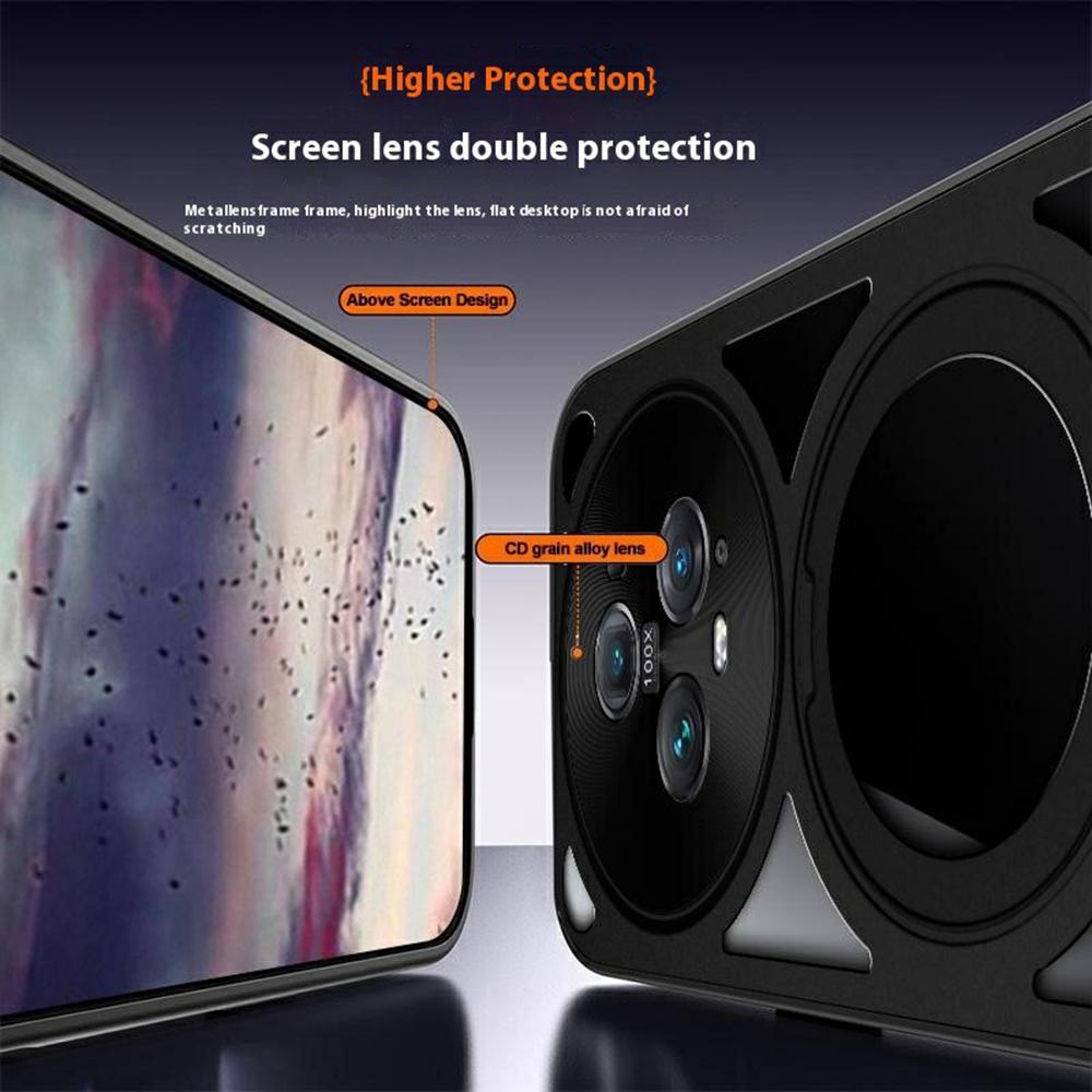 Чехол для Honor Magic5 Pro Магнитная подставка Полая теплоотводящая Силикон+ПК+Металлический бампер Чехол для телефона